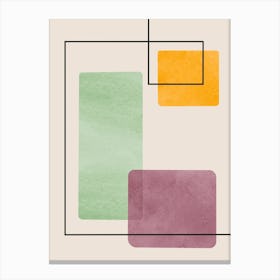 Composition of squares and lines 4 Canvas Print