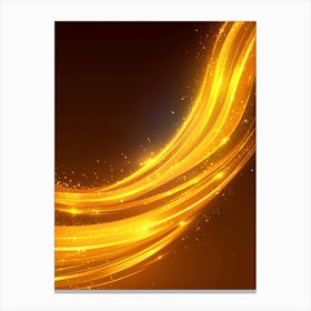 Golden Wavy Background Canvas Print