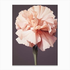 Floral Illustration Carnation Dianthus 3 Canvas Print