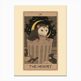 The Hermit - Possum Tarot Canvas Print