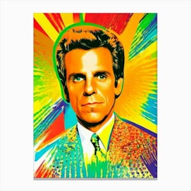 Ben Stiller Colourful Pop Movies Art Movies Canvas Print