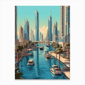 Dubai Pixel Art 2 Canvas Print