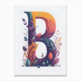 Colorful Letter B Illustration 10 Canvas Print