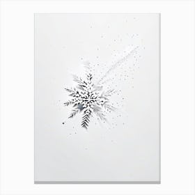Falling, Snowflakes, Marker Art 3 Canvas Print
