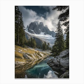 Lake In The Mountains 10 Canvas Print