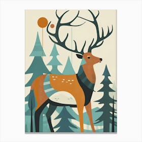 Deer In The Forest 8 Canvas Print