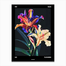 No Rain No Flowers Poster Gladiolus 1 Canvas Print