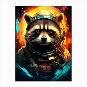 Raccoon In Space 1 Canvas Print