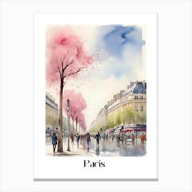 Champs-Elysées Avenue. Paris. The atmosphere and manifestations of spring. 38 Canvas Print