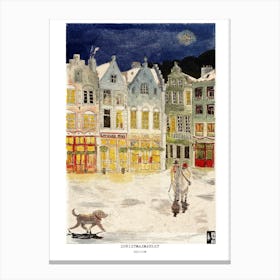 Christmas Market Brussel Belgium Canvas Print