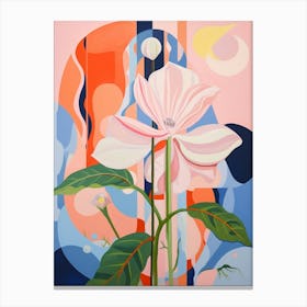 Lily 7 Hilma Af Klint Inspired Pastel Flower Painting Canvas Print