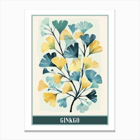 Ginkgo Tree Flat Illustration 2 Poster Canvas Print