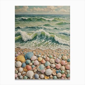 Shells On The Beach Canvas Print