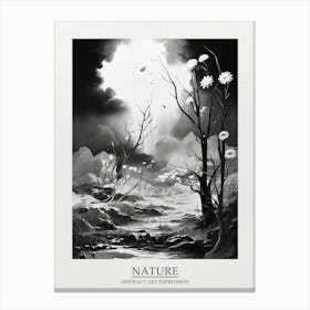 Nature Abstract Black And White 4 Poster Canvas Print