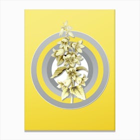 Botanical Bellflowers in Gray and Yellow Gradient n.328 Canvas Print