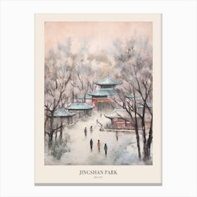 Winter City Park Poster Jingshan Park Beijing China 3 Canvas Print