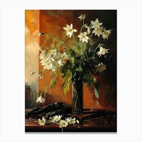 Baroque Floral Still Life Nigella 8 Canvas Print