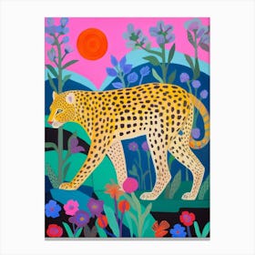 Maximalist Animal Painting Leopard 2 Canvas Print