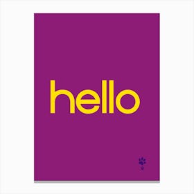 Hello Canvas Print