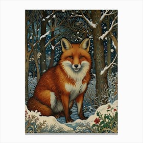 Fox In The Snow 1 Canvas Print