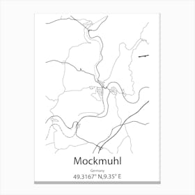 Mockmuhl,Germany Minimalist Map Canvas Print