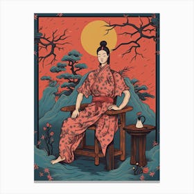 Female Samurai Onna Musha Illustration 2 Canvas Print
