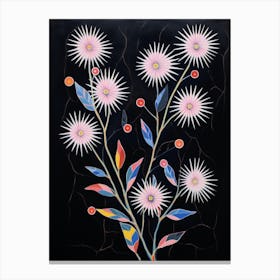 Asters 5 Hilma Af Klint Inspired Flower Illustration Canvas Print