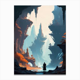 Man In A Cave Canvas Print