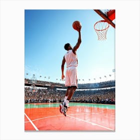 Basketball Player Dunking Canvas Print