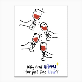 Happy hour 1 Canvas Print