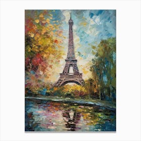 Eiffel Tower Paris France Monet Style 2 Canvas Print