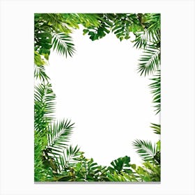 Decorative Template Exotic Jungle Frame Hipster Modern Style Flora Colourful Plant Holida (9) Canvas Print