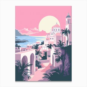 Capri In Risograph Style 3 Canvas Print