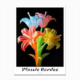 Bright Inflatable Flowers Poster Honeysuckle 2 Canvas Print