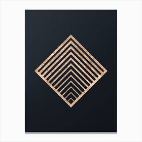 Abstract Geometric Gold Glyph on Dark Teal n.0129 Canvas Print