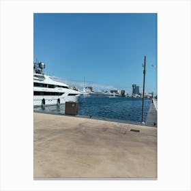 Yachts Docked At The Marina Canvas Print