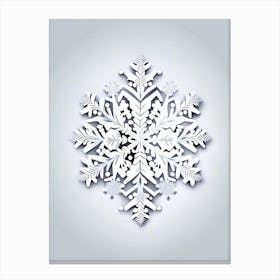 Winter Snowflake Pattern, Snowflakes, Marker Art 1 Canvas Print