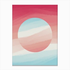 Minimal art abstract watercolor painting of the sky and evening Canvas Print