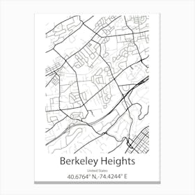 Berkeley,United States Minimalist Map Canvas Print