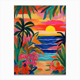 Colorful Sunset At The Beach Canvas Print