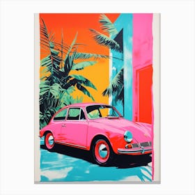 Retro Cars Colour Pop 1 Canvas Print