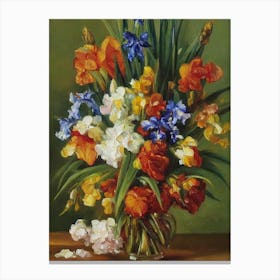 Iris Painting 2 Flower Canvas Print