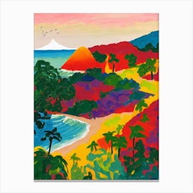 Anse Chastanet Beach, St Lucia Hockney Style Canvas Print
