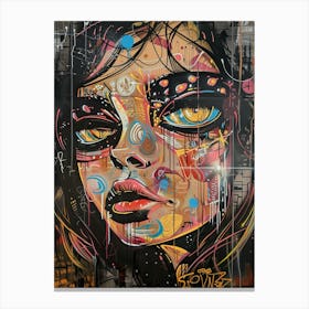 Graffiti Girl Canvas Print