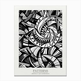 Patterns Abstract Black And White 6 Poster Canvas Print