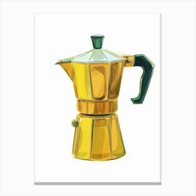 Gold Coffee Maker Canvas Print