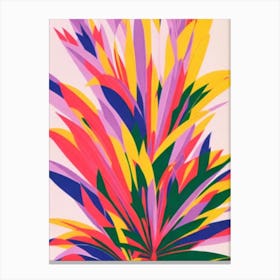 Majesty Palm Colourful Illustration Plant Canvas Print