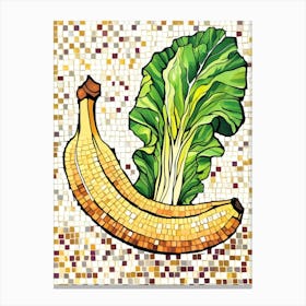 Mosaic Banana And Lettuce Canvas Print