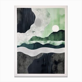 Melodic Mosaic; Risograph Abstract Harmonies Canvas Print