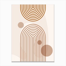 Geometric Shapes Beige Minimal Scandinavian 1 Canvas Print